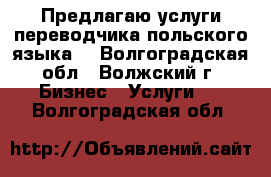 Предлагаю услуги переводчика польского языка. - Волгоградская обл., Волжский г. Бизнес » Услуги   . Волгоградская обл.